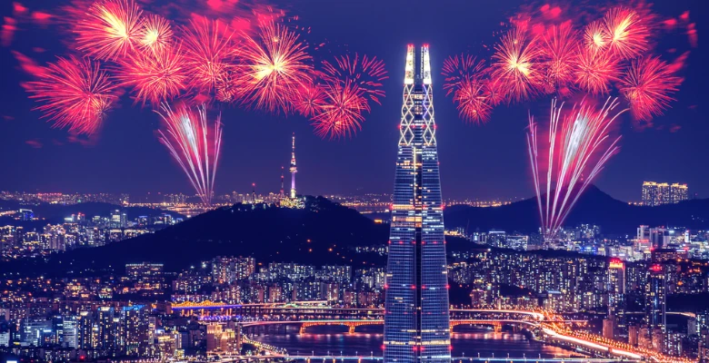 韓國跨年 | 樂天世界塔（Lotte World Tower）煙火與倒數